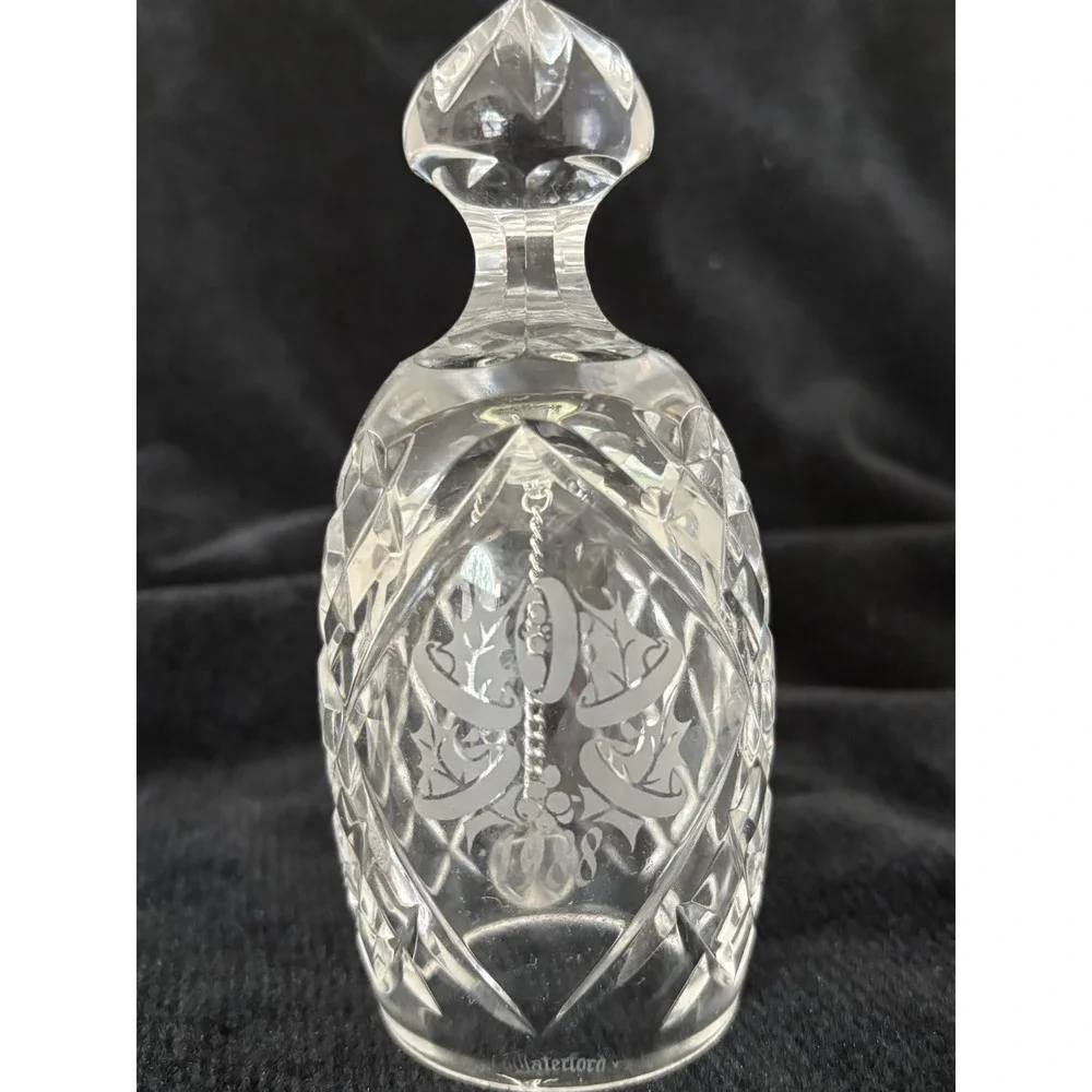 Waterford Crystal Twelve Days of Christmas Bell 1988 5 Golden Rings Design